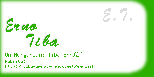 erno tiba business card